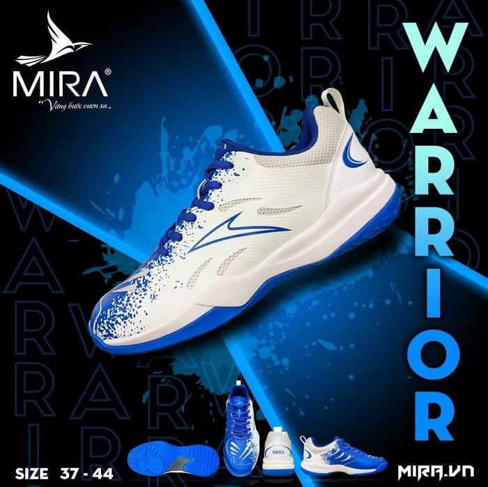 Giày bóng chuyền Mira WARRIOR – Trắng Xanh