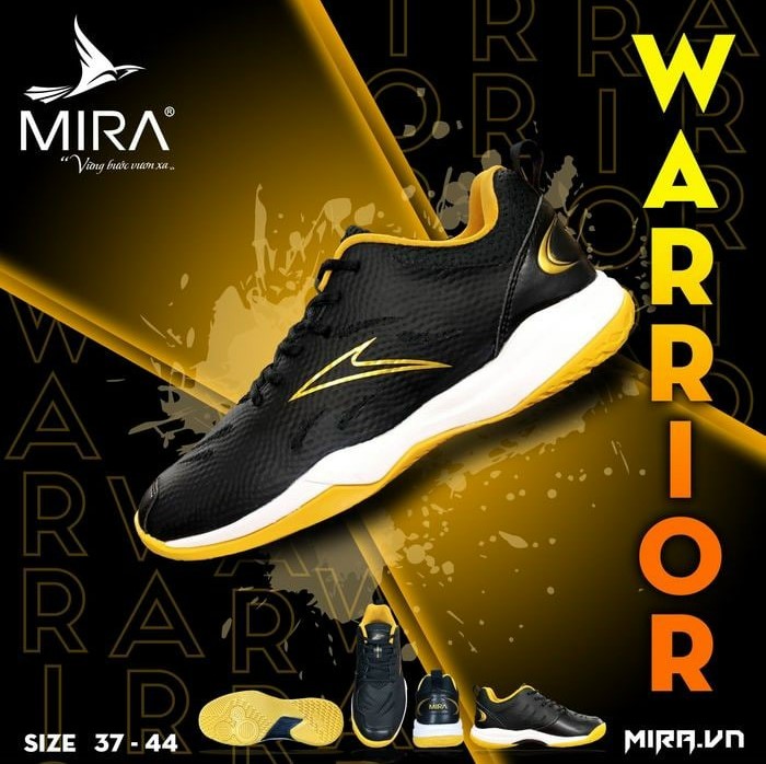 Giày bóng chuyền Mira WARRIOR – Đen Vàng