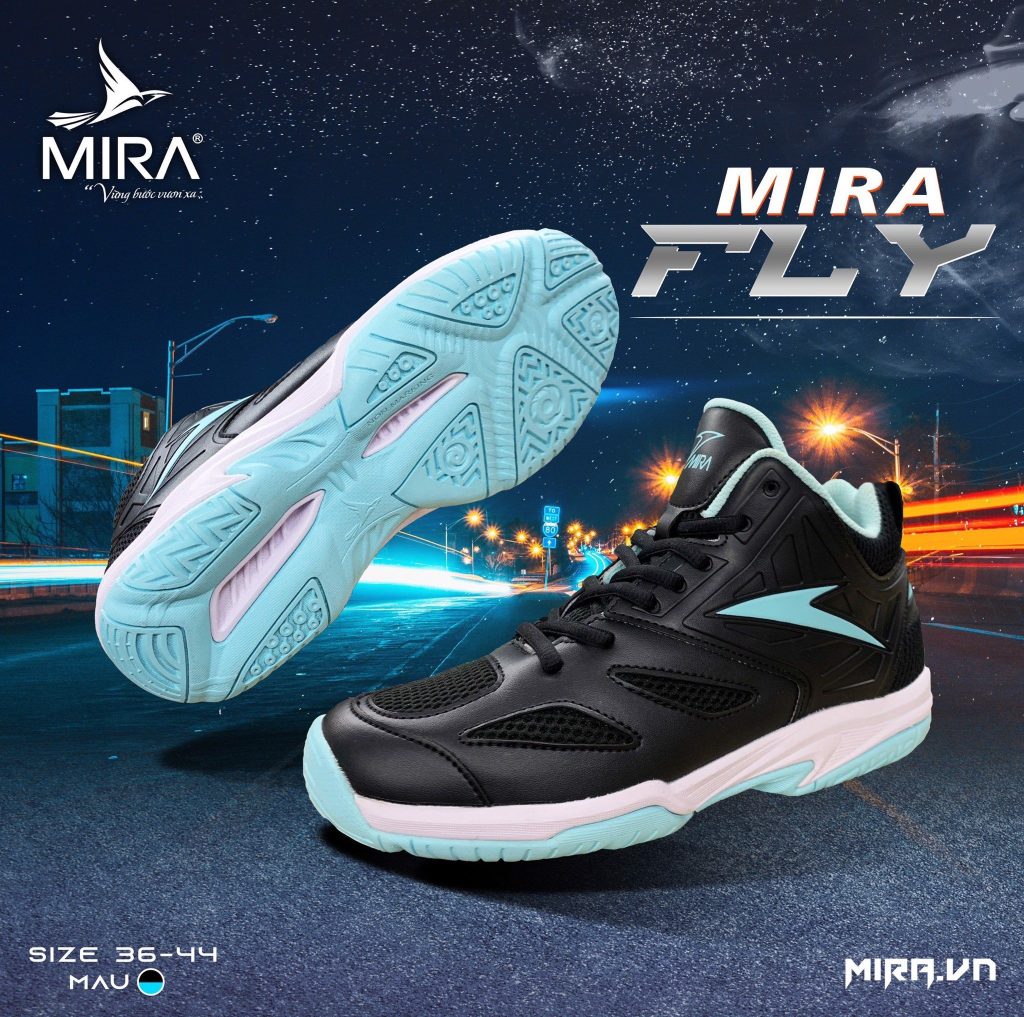 Giày bóng chuyền Mira FLY – Đen
