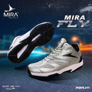 Giày bóng chuyền Mira FLY – Bạc