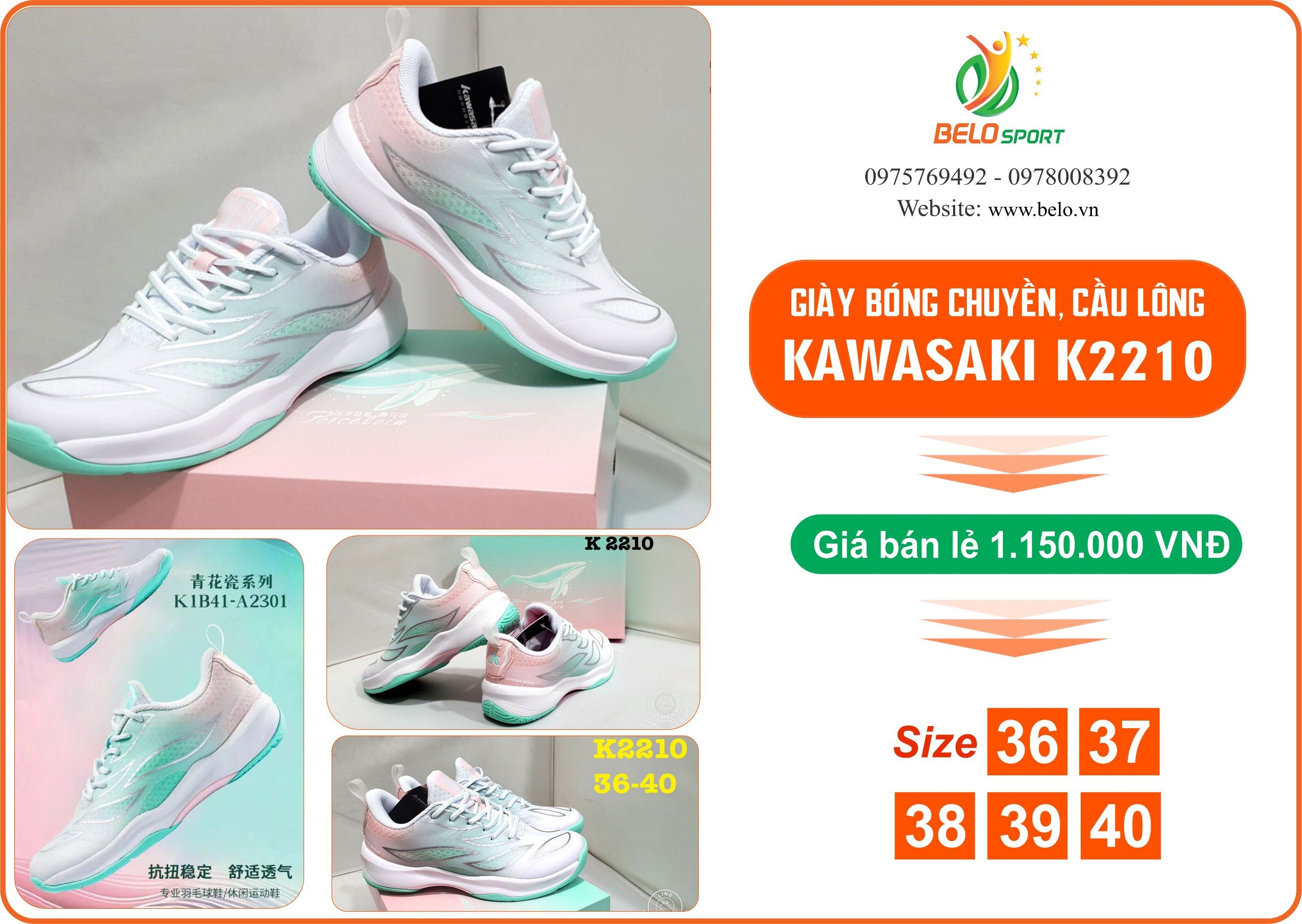 Giày bóng chuyền Kawasaki K2210