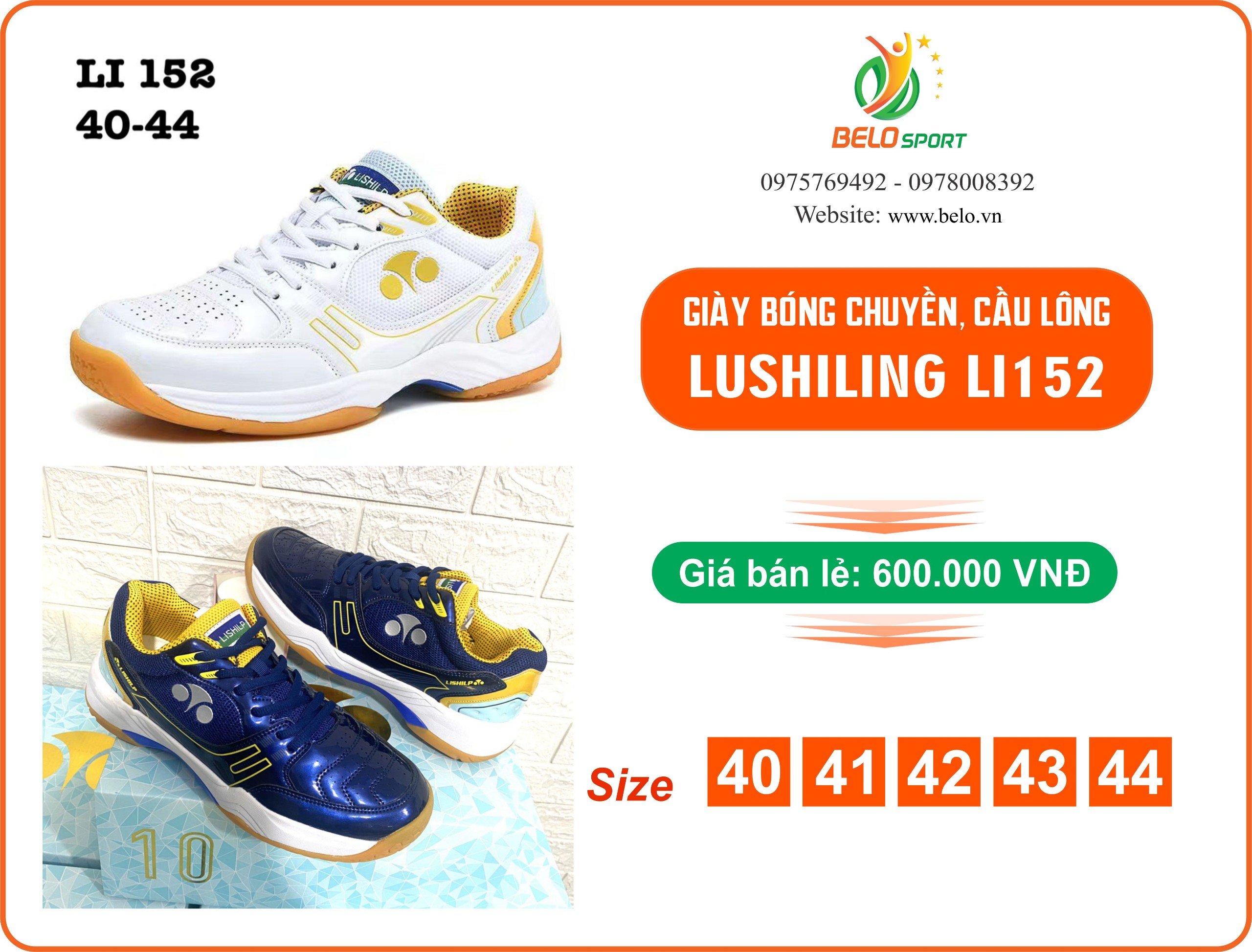 Giày bóng chuyền Lushiling LI152 - Xanh