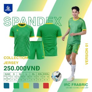Áo bóng đá Keyball SPANDEX – Xanh Lá